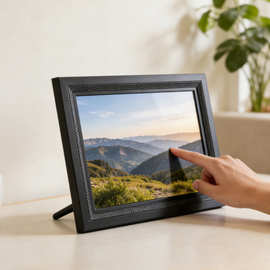 10寸高清IPS触摸屏U盘播放视频图片自动旋转横竖重力感应数码相框
