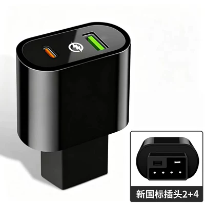 car typeC flash charging, Mobil şarj cihazları - c480-new-national-standard-electric-vehicle-42-66w-super-fast-charge-ac-black-opp-bag
