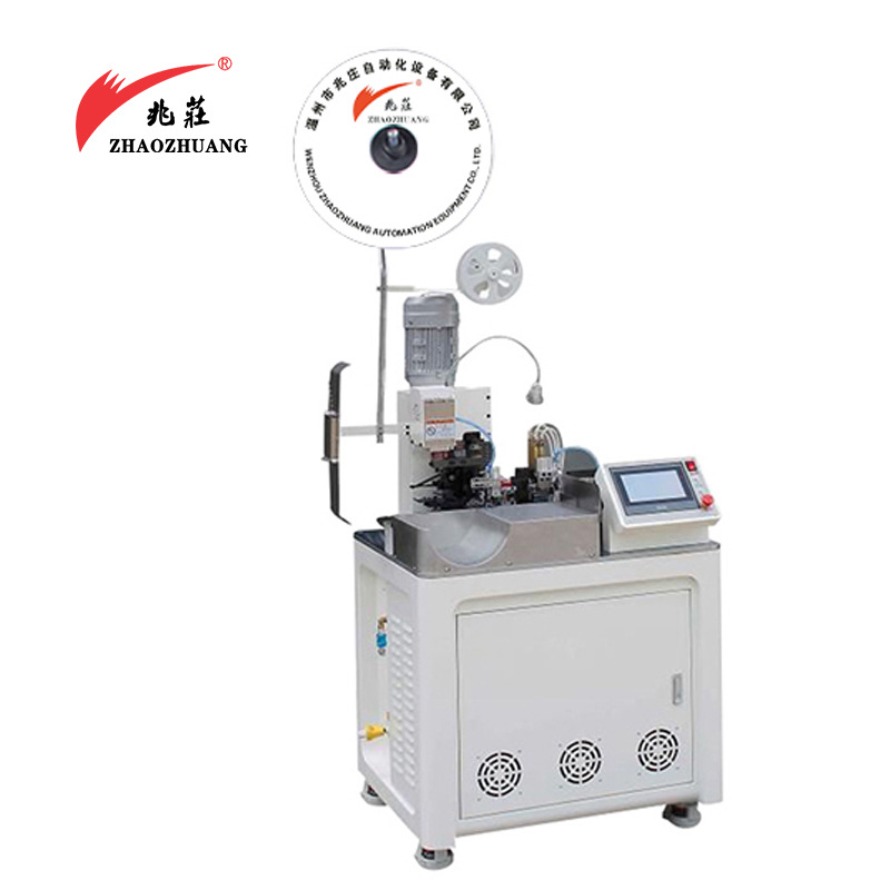 全自动单头烫线端子机耐氟编织线打端烫线机压缩线裁线打端子机