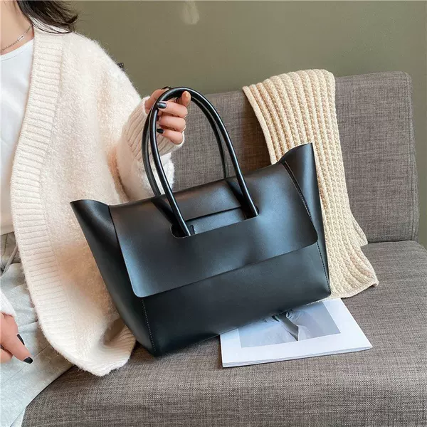 Cross-Border Large-Capacity Women's Bag, Korean Style Large Tote Bag, Spring Retro Underarm Tote Bag, Underarm Crossbody Bag