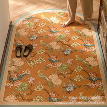 家用轻奢皮革地垫厨房防油防水脚垫pvc玄关耐脏可剪裁地毯易清洁