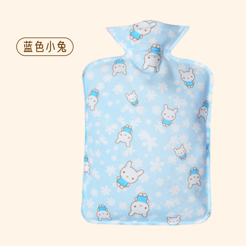 Bolsa de agua caliente de felpa, inyección de agua, bolsa de agua caliente, llenado de agua, pvc, dibujos animados, vientre cálido lindo, calentador de manos de gran capacidad al por mayor