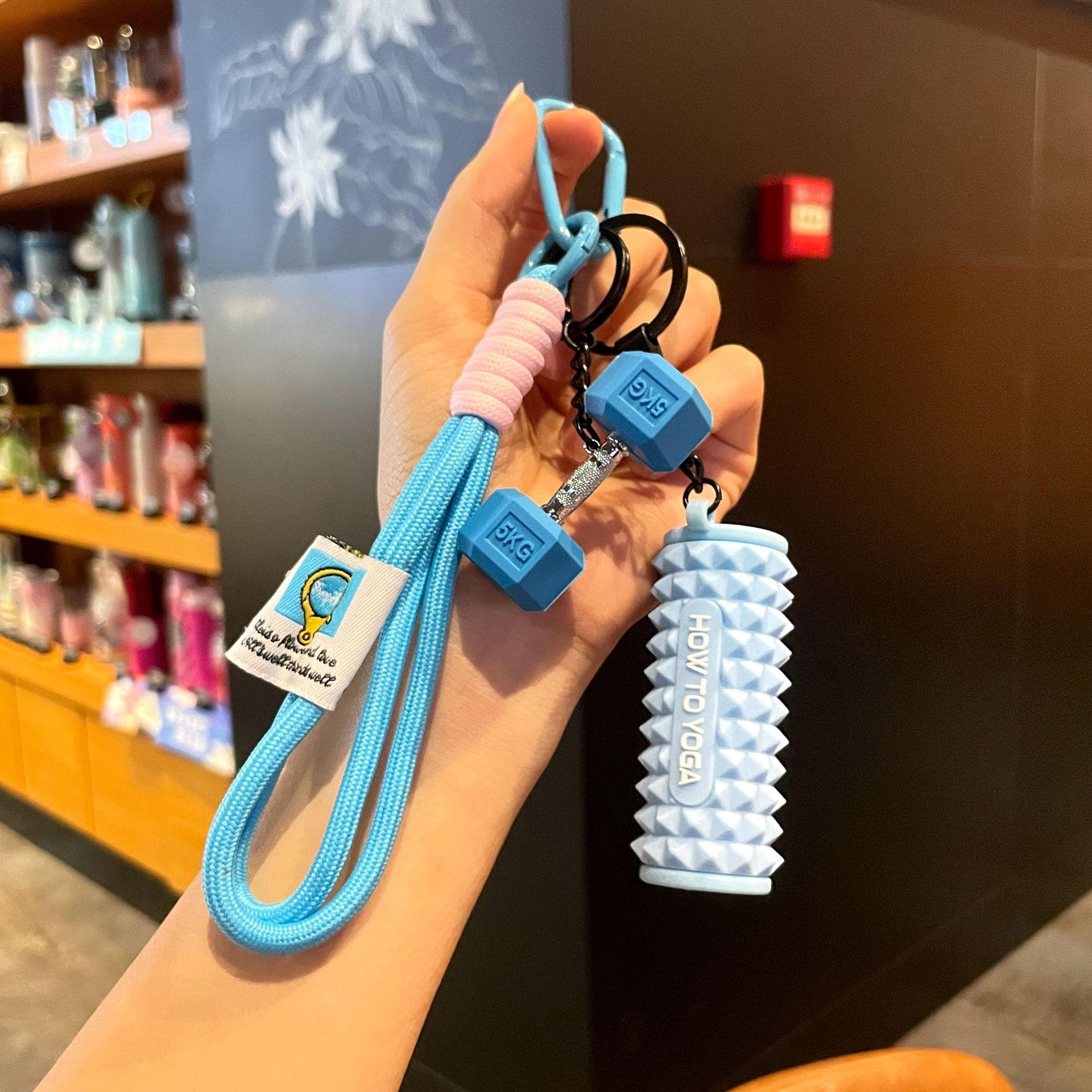 Blue set for yoga from foam