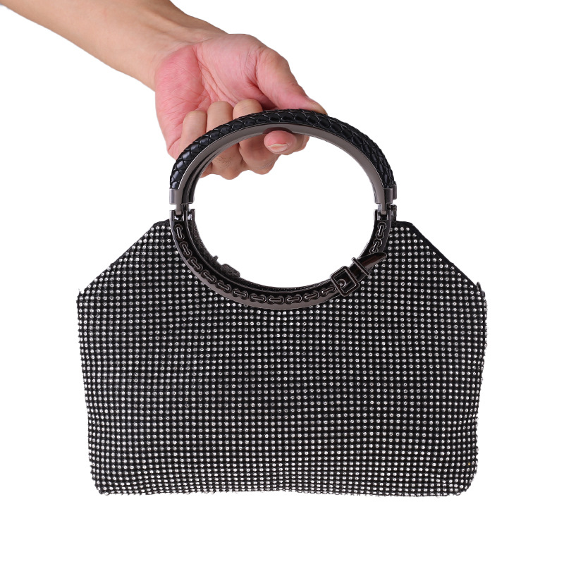 2021 Trendige Damenhandtaschen Neue Diamantbesetzte Pailletten-abendparty-tasche display picture 3