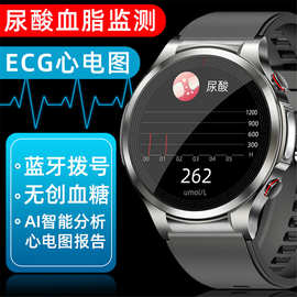 W11Pro智能手表无创测血糖血压ECG+PPG体温监测远程关爱蓝牙通话