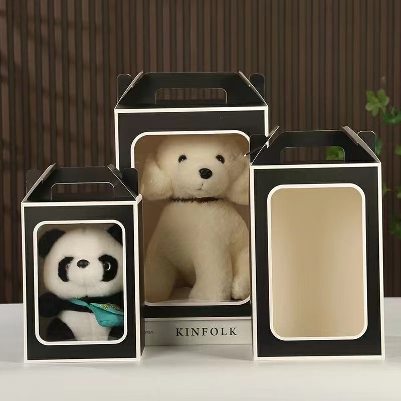 검정색 배경과 흰색 프레임; 25*18*13; 흰색 카드