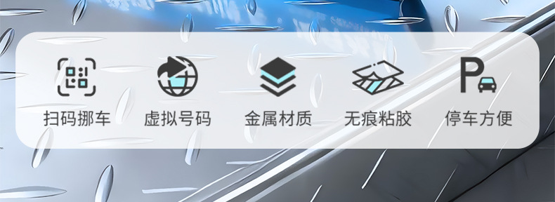 Qr Code Car Parking Sign, Temporary Parking Number Plate, Car Scan Code, Car Alloy Ornaments