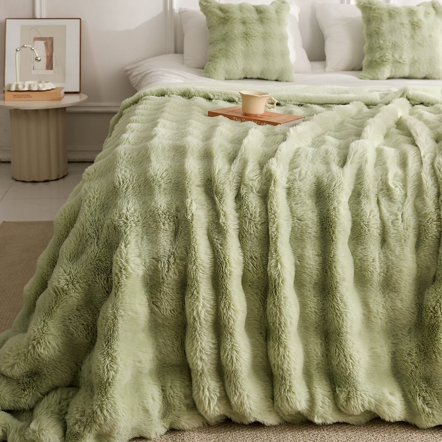 Double-layer Duvet Blanket, Double-sided Tuscan Rex Plush, Thickened Sofa & Bed Throw