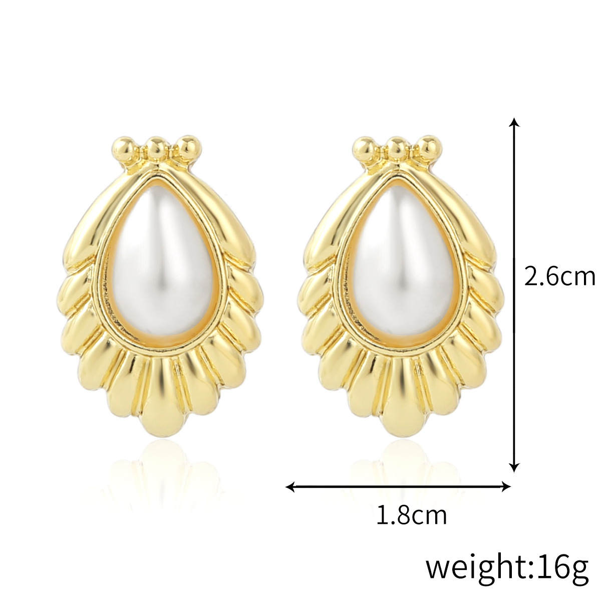 Vintage Imitation Natural Pearl Shaped Earrings