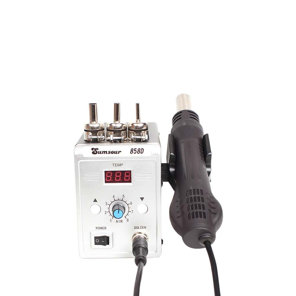 Nuevo 858d pantalla digital pistola de aire caliente Estación de soldadura inteligente chip placa base teléfono móvil reparación Estación de soldadura pistola de aire caliente