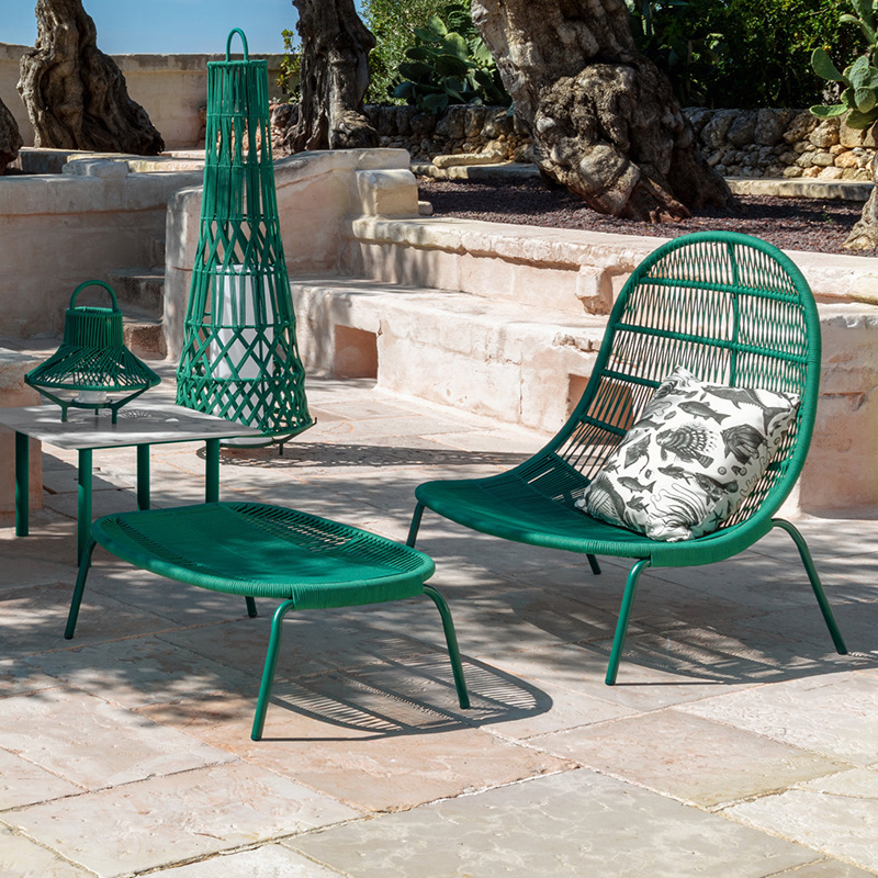 Sofá de exterior para ocio, sillón de jardín moderno y sencillo, diseño de protección solar para una sola persona, muebles de exterior de ratán. image 4