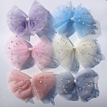 森系超仙新款网纱蝴蝶结DIY韩版小清新领结头饰发饰配件材料