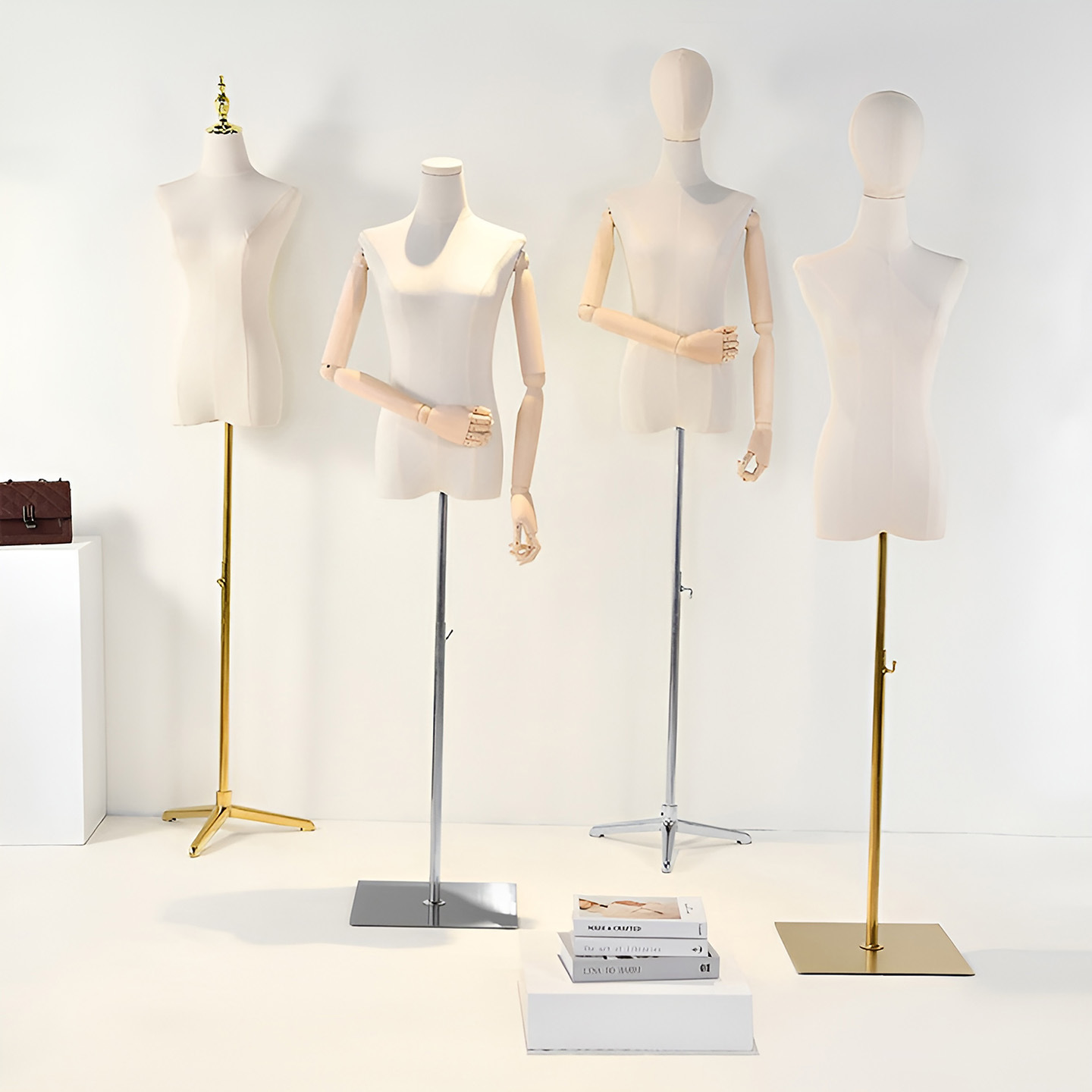 Model Display Stand Wedding Dress Window Display Model Props Half-Length Model Mannequin Clothing Store Women's Model