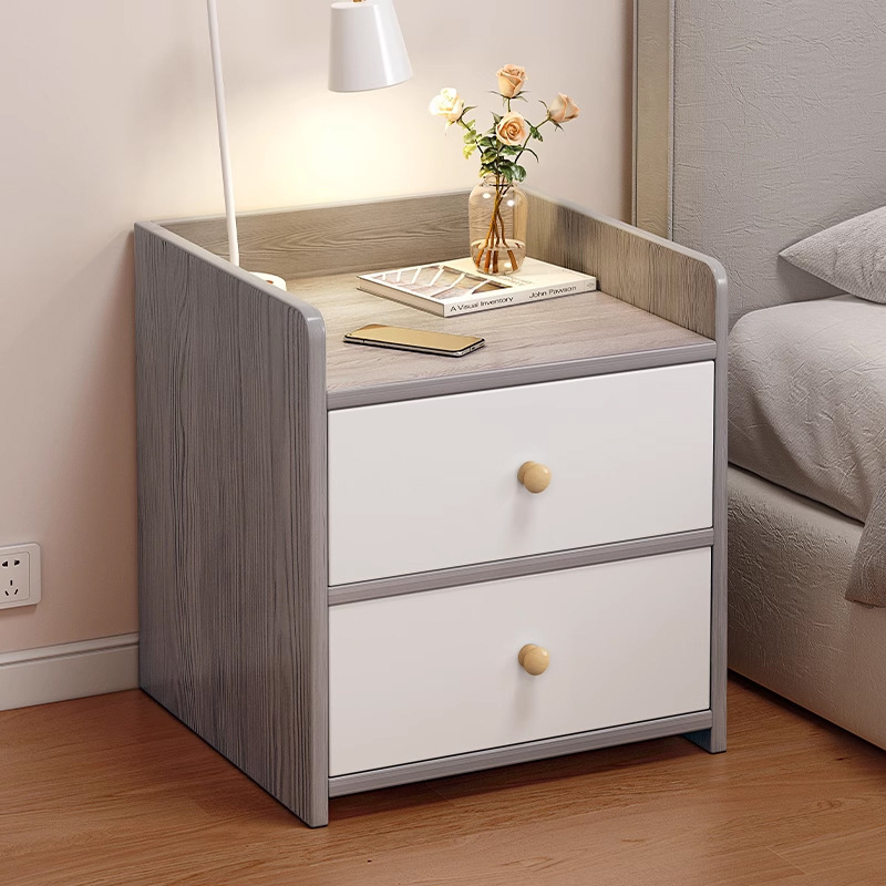 Mesa de cabezal de cama simple pequeño armario de almacenamiento doméstico armario de estante armario para habitaciones de alquiler de dormitorios