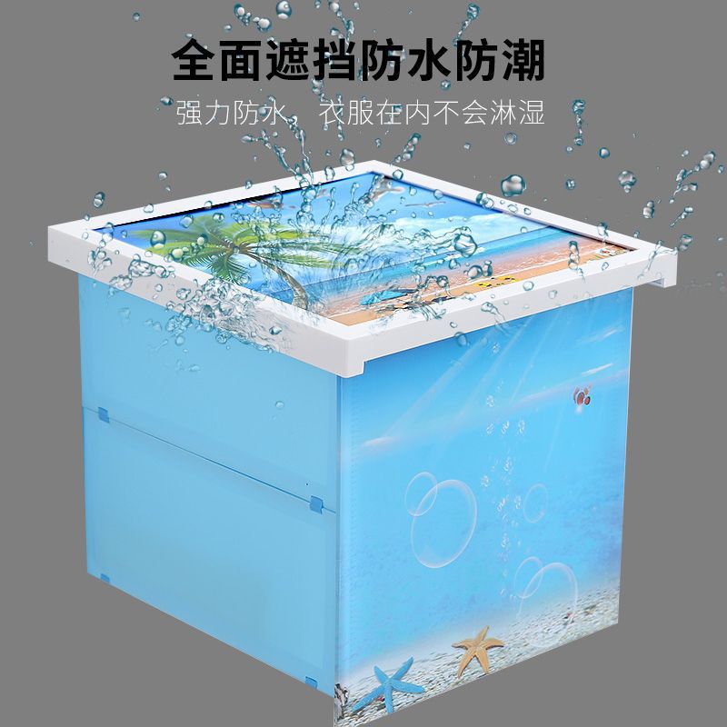 armario de almacenamiento de mural de baño armario de almacenamiento plegable de baño armario de ropa tipo pared percha impermeable