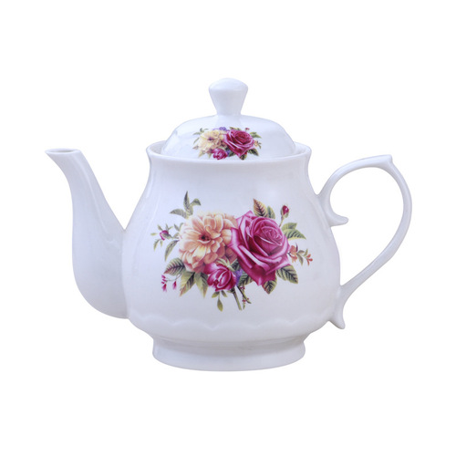 Retro ceramic teapot for household tea making, high temperature resistant cold water kettle, living room tea set with filter, small teapot
