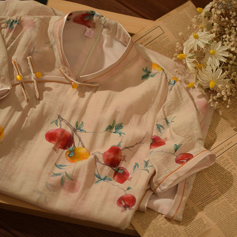 Retro Republic of China style national style ancient style small daily improved cheongsam for women 2024 new women's summer