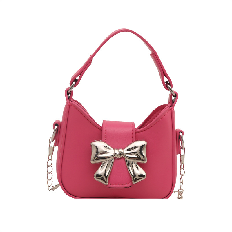Bolsas para niños nuevas niñas color caramelo arco mini bolsos de mano niñas cadenas de padres e hijos bolsos de lápiz labial