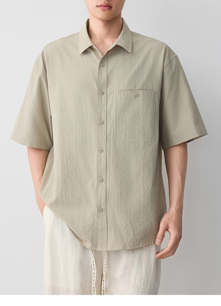 Áo sơ mi nam dài tay công sở chất liệu cotton phom thường — trắng chi tiết 24