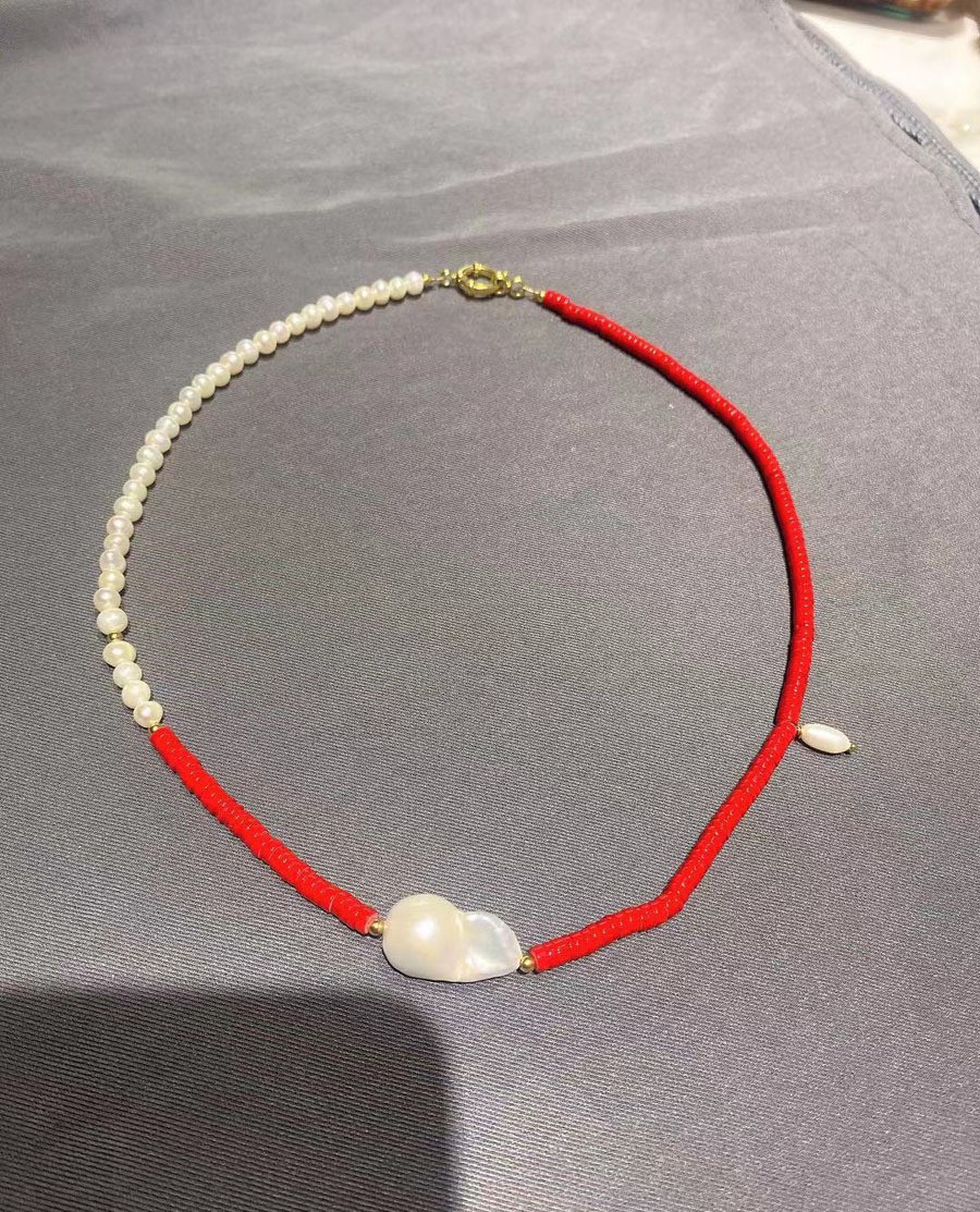 32g Weight Bracelets, Necklace Classification 2 PCS/Package Quantity Holiday, Daily Occasion Beaded, Freshwater Pearl, Titanium Steel Material Geometric Pattern Women's Gender Casual, Simple Style Style 2 PCS/Package Beaded Freshwater Pearl Titanium Steel Freshwater Pearl Jewelry Sets 13