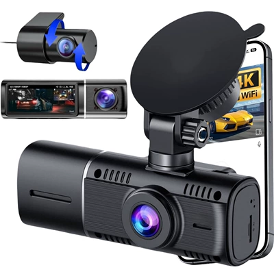 Cross-Border Model 1.97-Inch 4K+1080P: Driving recorder