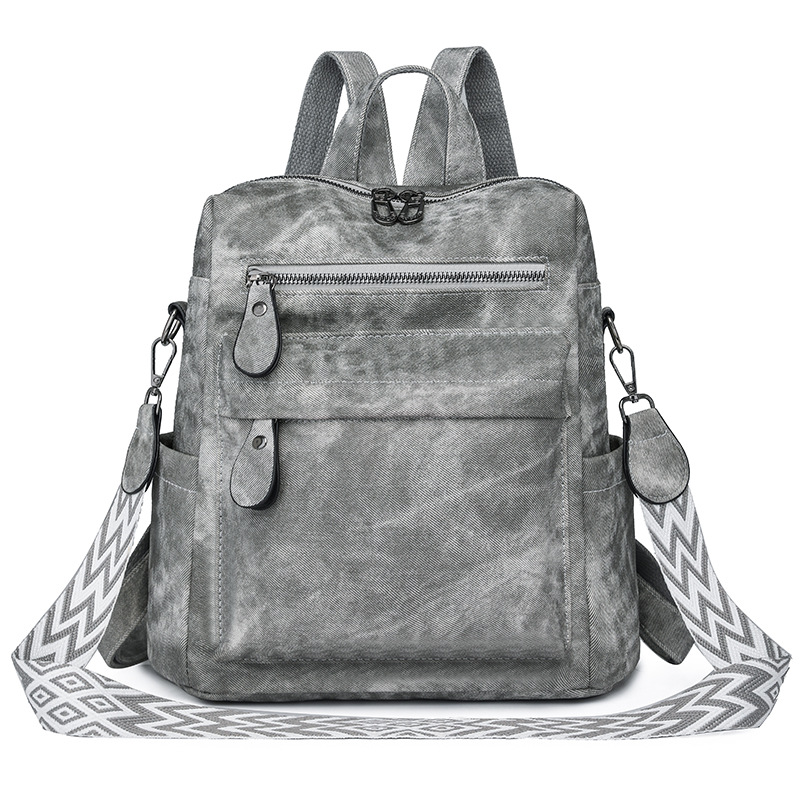 Mochila de un solo hombro de doble uso para mujer 2024 nuevas señoras retro mochila de gran capacidad mochila de viaje de viaje ligero marea