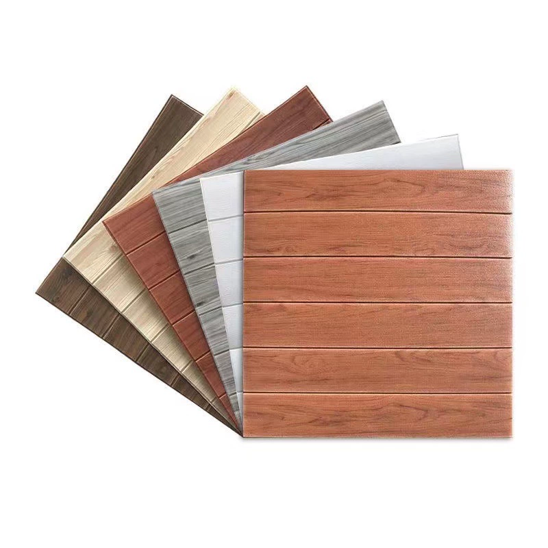 Self‑adhesive 3D wall panels, PVC foam collision protection, 70×70 cm per piece