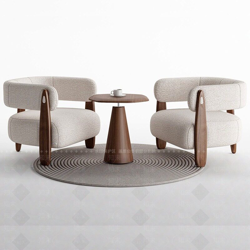 Negotiation table and chair set, simple and modern, one table and two chairs, new Chinese style solid wood reception chairs, leisure table and chairs for sales offices