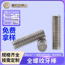 304不锈钢全螺纹螺杆通丝螺柱M4吊顶丝杆牙棒超长牙条丝杆M3-M20