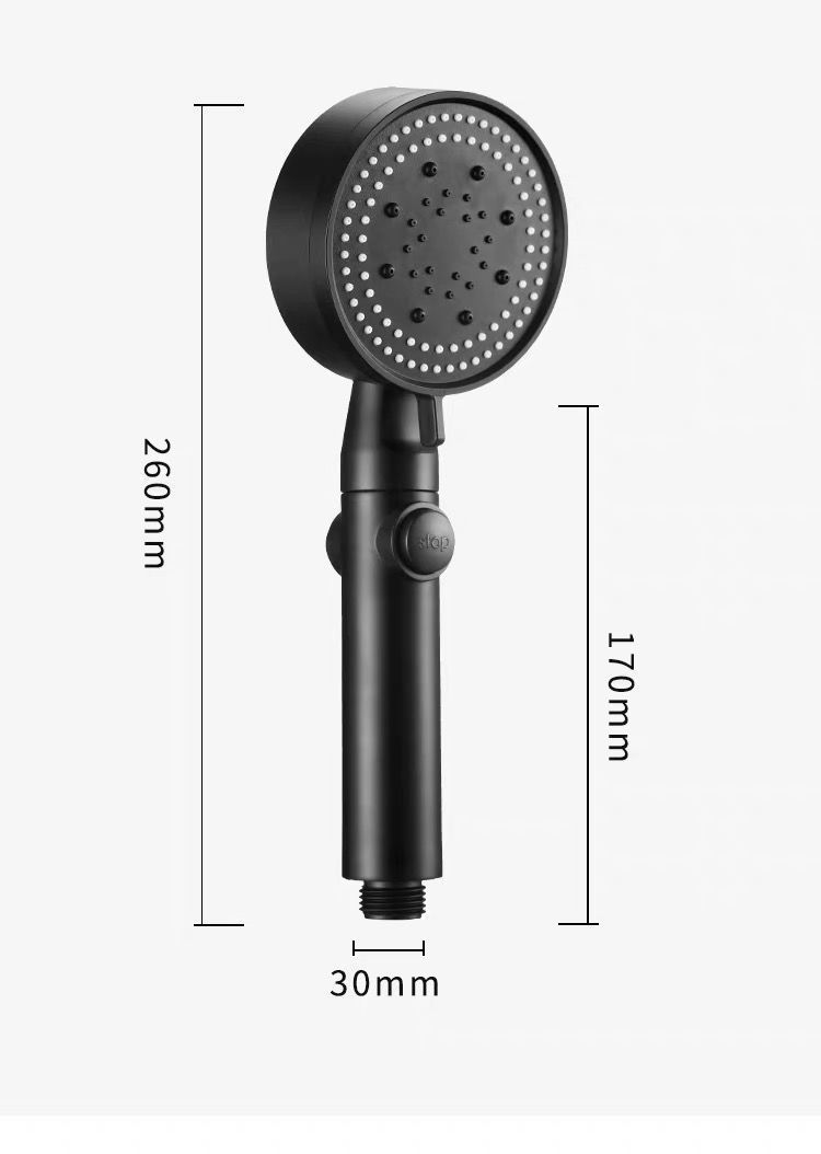 Five-speed pressurized showerhead, bathroom water heater, shower head, super pressurized handheld household set undefined