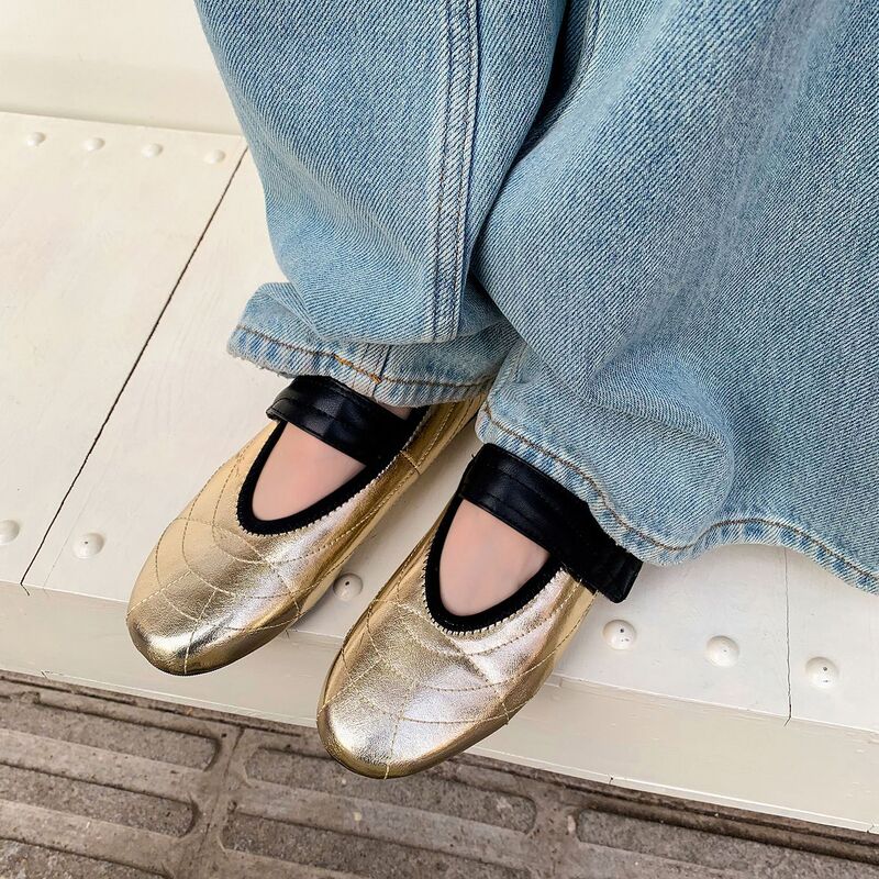 Ballet-Style Mary Jane Women's Shoes, Korean-Style Casual Round-Toe Single-Strap Designer Shoes, 2026 New Model