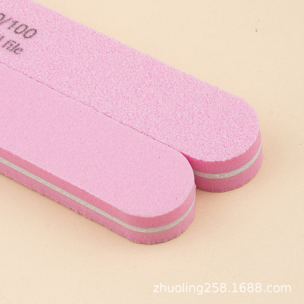 Ficha de esponja de uñas de cabeza redonda recta, ficha de esponja impermeable y resistente al desgaste, ficha de uñas pulidas, ficha de uñas para el cliente