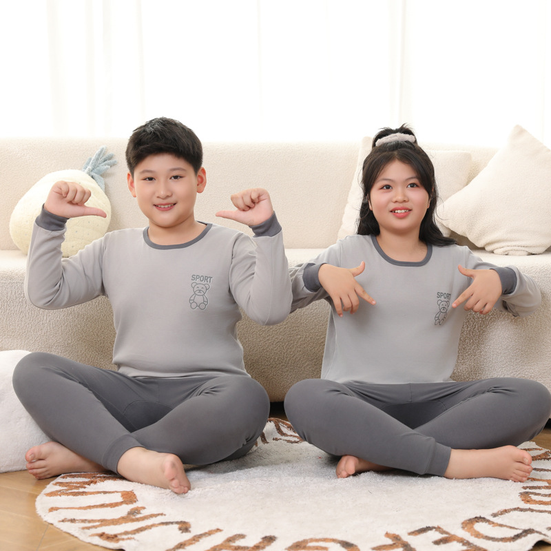 주문 - 회색 스포츠 베어 [뚱뚱한 어린이 속옷]