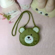 可爱卡通毛绒斜挎包小熊兔子儿童迷你零钱包少女心单肩玩偶小包包