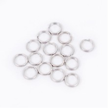 路亚渔具配件不锈钢304压扁双圈转环连接器鱼线防损圈垂钓用品