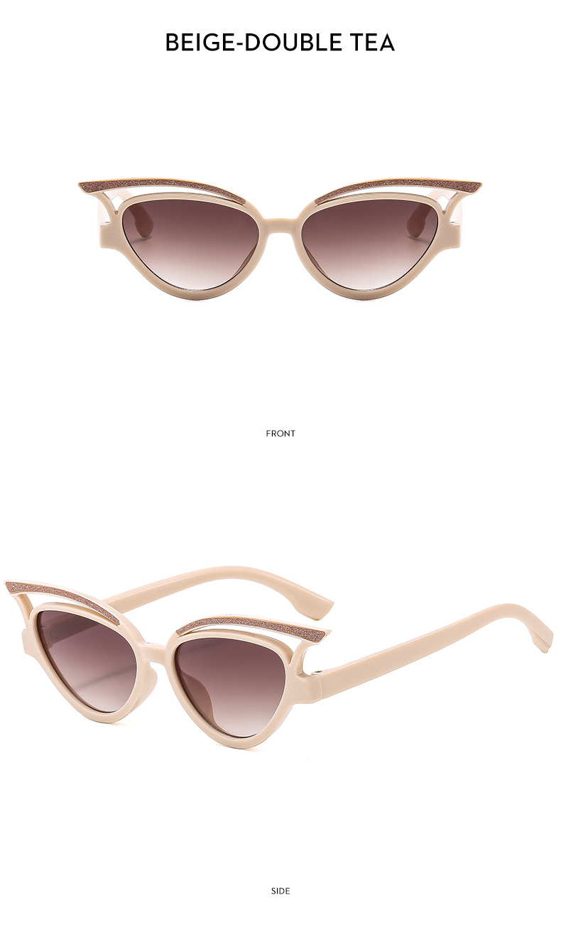 45g Weight Full Frame Glasses Structure Sunglasses Classification PC, UV400 Protection Lens Material Cat Eye Glasses Style Travel, Party Occasion Solid Color Pattern All Seasons Season Women's Gender Sweet, Classic Style Style Sweet Classic Style Solid Color PC UV400 Protection Cat Eye Full Frame Kids Sunglasses 14