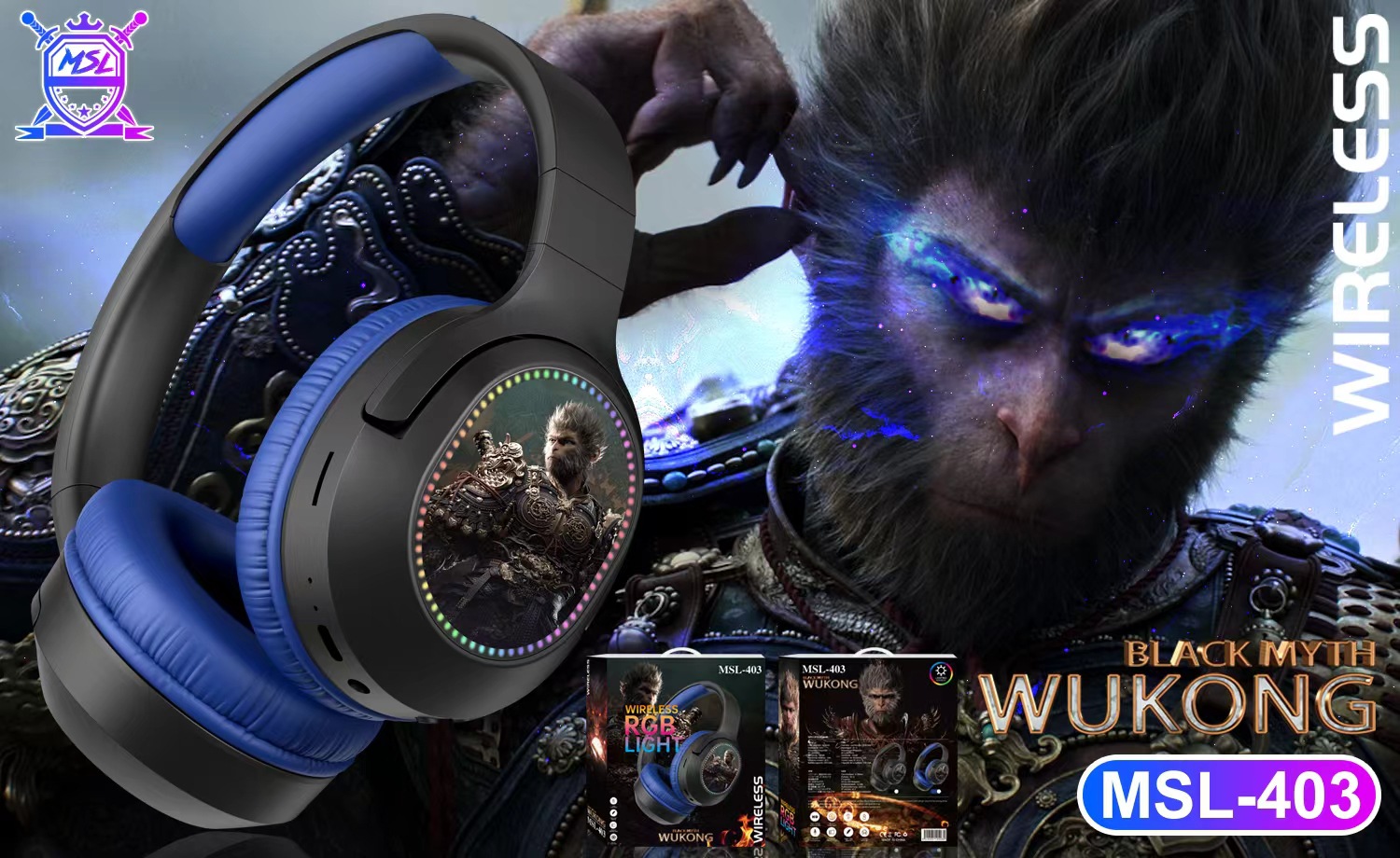 Transfronterizo WU KONG auriculares Bluetooth luminosos auriculares móviles inalámbricos juegos deportivos regalos auriculares fabricantes image 7