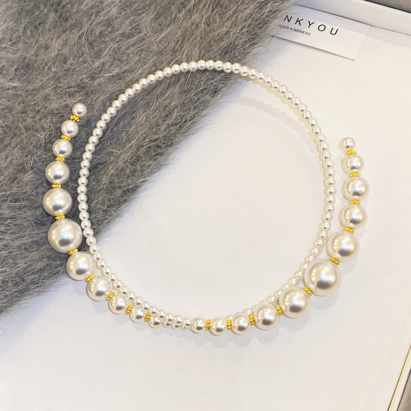 Collana di perle a doppio filo donna design irregolare_voghion.com