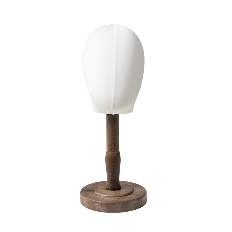Solid Wood Hat Stand Hat Holder Clothing Store Display Rack Natural Wood Mushroom Head Hat Stand Display Mannequin Head Wig Prop