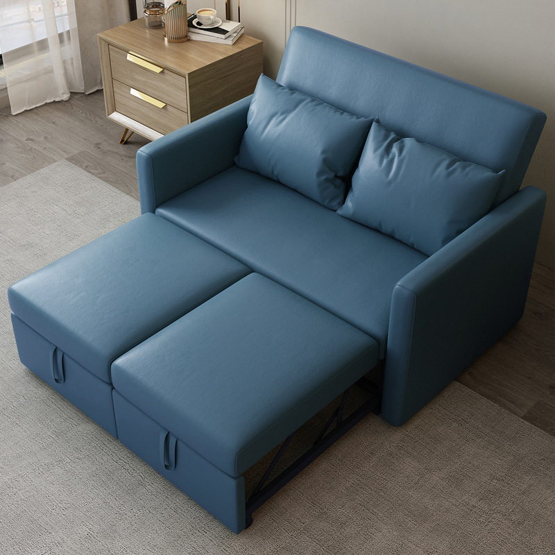 Sofá cama plegable doble doble multifuncional sala de estar pequeña casa de alquiler de tecnología económica tela sofá cama