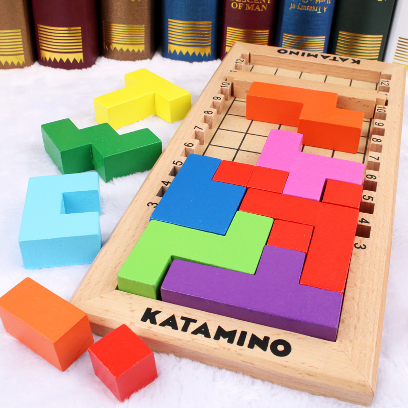Children's toy Katamino, multi-change Russian block card, colorful space, 3D early education, intelligent block toy