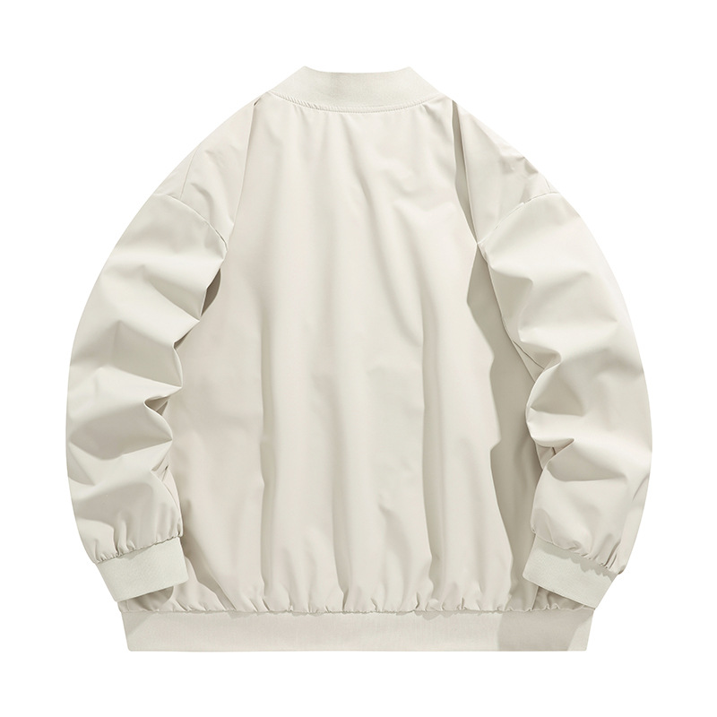 High Street Béisbol americano texturas de alta calidad chaqueta de vuelo hombre y mujer de otoño suelta chaqueta de trabajo de diseño neutral