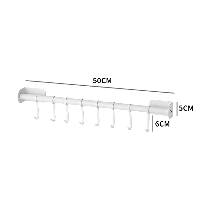 Kitchen hook rod rack free punching soup spoon pot, shovel hanging shelf wall -mounted kitchen 具