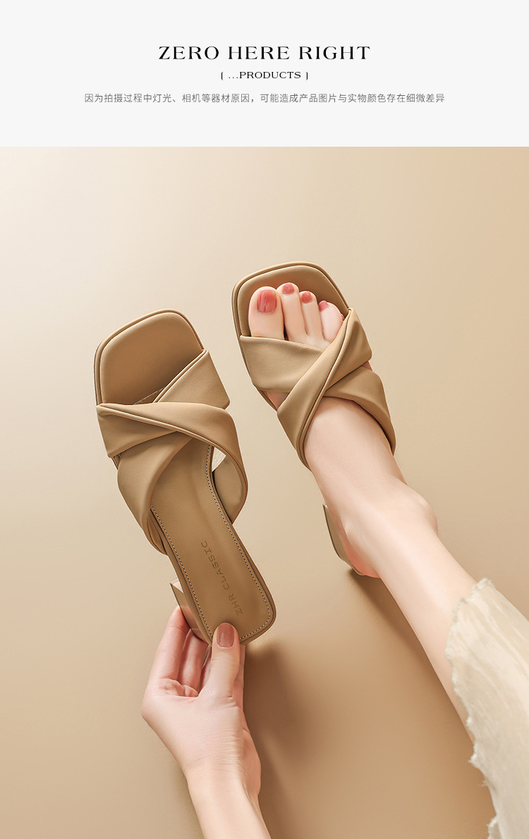 Dép sandal nữ quai chữ V phong cách Pháp thanh lịch, thoáng khí — KY25 Hạnh chi tiết 18