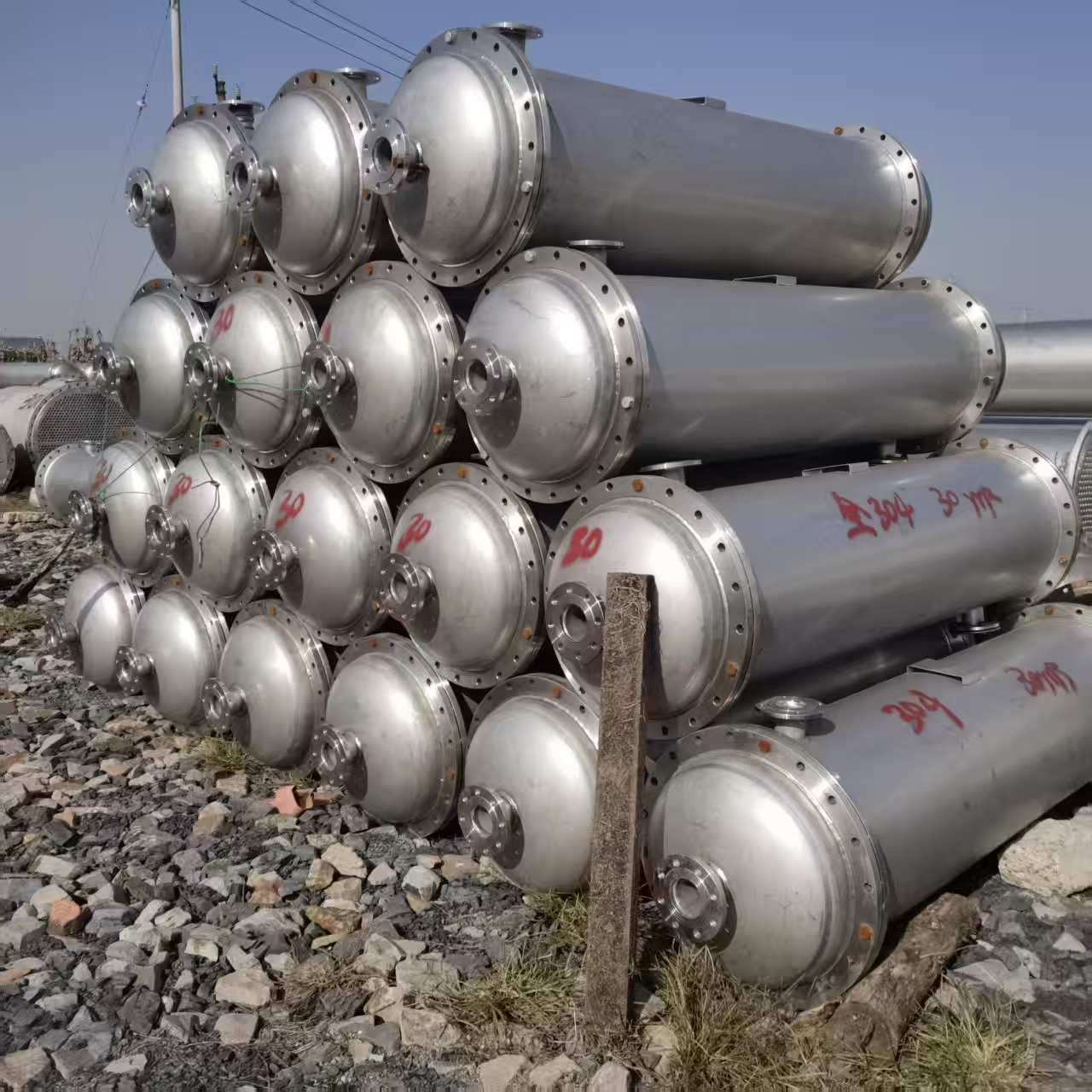 二手工业不锈钢列管冷却换热设备 化工制药不锈钢列管冷凝器