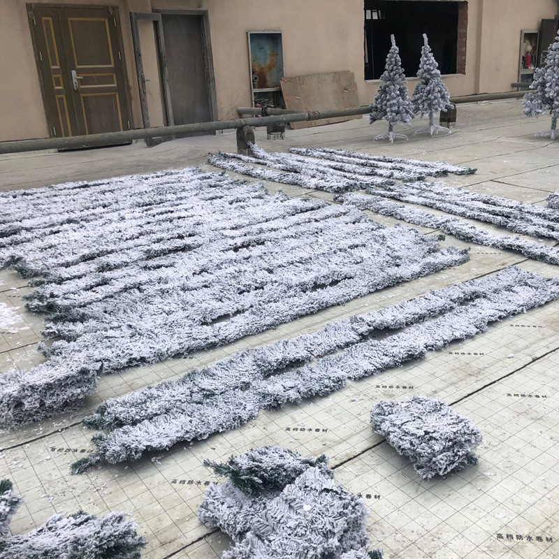 新しい2.7メートルの高級クリスマス装飾藤条PVC白い藤条暗号化植毛花輪クリスマス装飾|undefined