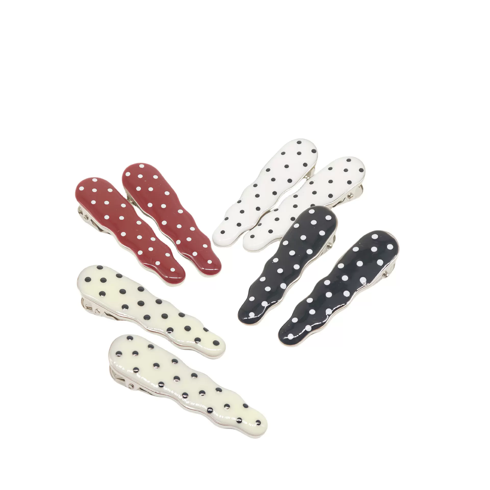 韩系复古滴油波点云朵形状发夹新款甜美简约百搭少女碎发发饰发卡