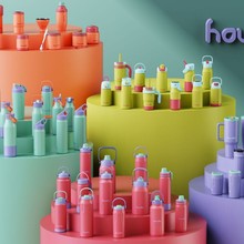 个性私模产品组合隐藏式提手304不锈钢保温杯东南亚热销水杯