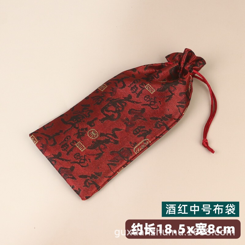 批发梳子收纳袋木梳包装袋牛角梳绒布袋中国风束口抽绳梳子袋子|undefined