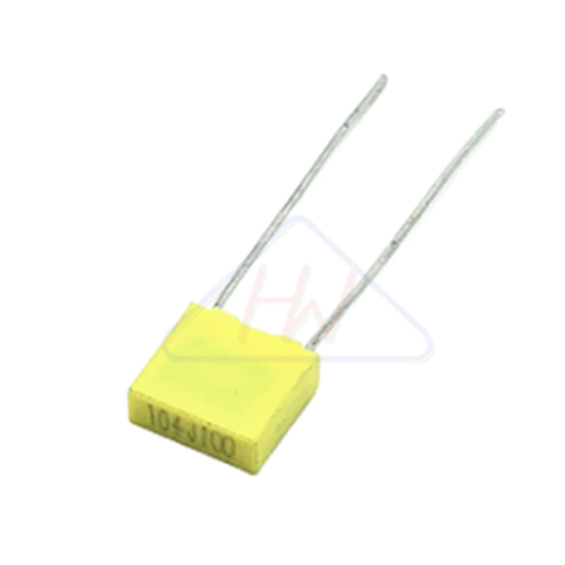 Корректное желтое емкостное CL23B 104J/100В 0.1µФ 100нФ 100В партия шнуры band band band ноги 5мм